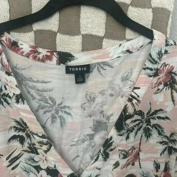 TORRID Rayon Slub Button Front Romper SIZE 3 - Picture 8 of 10